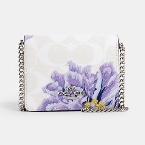 COACH Mini Wallet Crossbody in Kaffe Fassett Print